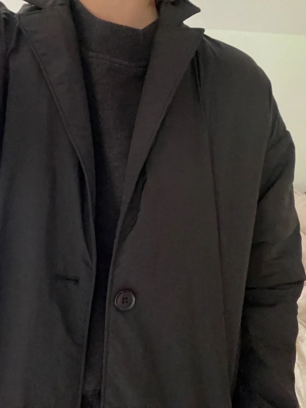 YAYA Women 36 Classic Black Overcoat | Lapels, Three Button - Picture 5 of 7